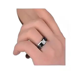 Lila Valentine gift Dragon Black Blue Goldeen White Red Finger Ring - Thumb Ring Alloy Titanium Plated Ring (BZR_332-BlackSilverDragonRing(Size-18))