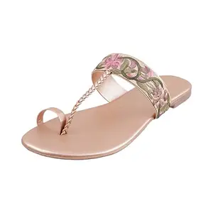 Mochi Womens Synthetic Rose Gold Slip Ons (Size (3 UK (36 EU))