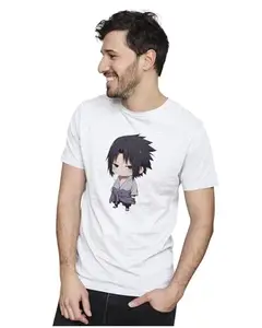 Men's & Women's Regular Fit T-Shirt Just Be Happy - Smile 100% Cotton Unise T-Shirt White;|White,L(MODOUT06-White L Men Round)