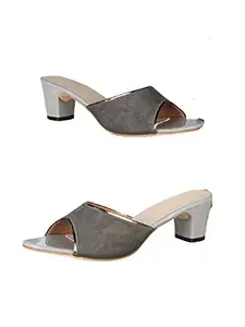 WalkTrendy Womens Synthetic Grey Sandals With Heels - 3 UK (Wtwhs605_Grey_36)