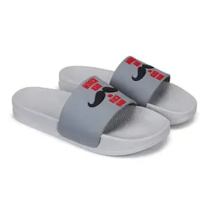 BERSACHE Comfortable Indoor Outdoor Fashionable Lightweight Chappal Slipper (Grey)