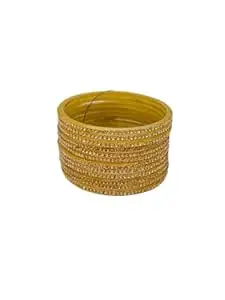HOUSE OF BANGLEZ Designer Stone Embellished Bangles Set for Women Elegant Traditional Bangles Set of 12