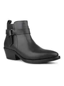 Inc.5 Womens Black Casual Solid Pointed Toe Ankle Boots