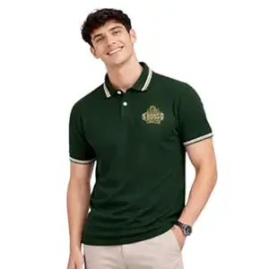Mens Cotton Polo T-Shirt | Smart Fit Polo with Embroidered Logo | Casual & Sports Wear Polo T-Shirt for Men