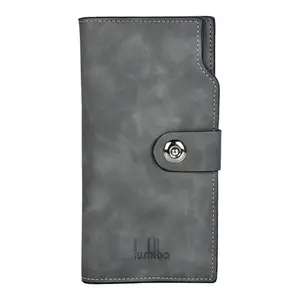 ShopMantra Bi-fold Vegan Leather Clucth Wallet for Women's | Ladies Purse with Multiple Cards 2 Notes and 1 Coin Compartment (Grey)
