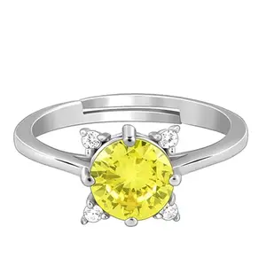 GIVA 925 Silver Brightest Sparkle Ring, Adjustable | Gifts for Women and Girls | With Certificate of Authenticity and 925 Stamp | 6 Months Warranty