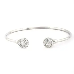 SEILVY SHOPPERS Cubic Zirconia Adjustable Gifts for Girlfriend, Gifts for Women & Girls Water Drop Design Bracelet Cuff Bracelet