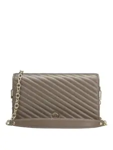 Da Milano Sling Leather Wallet for Women - Bronze