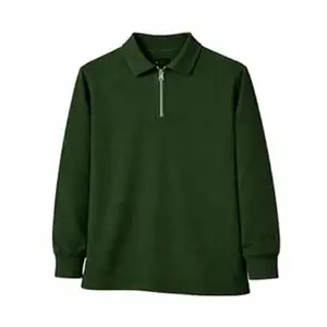 Mack Jonney Women’s Ribbed Zip Polo T-Shirt | Full Sleeve Collared Top | Camel Beige Casual Sweatshirt | Regular Fit-M7434