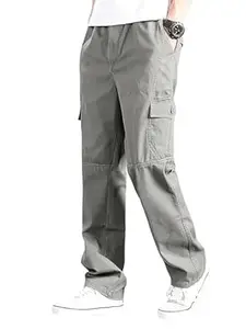 WEREFLEX Cargo for Men || Cotton Cargo Pant || Drawstring Waist Pant (Also Available in Plus Sizes) (W-Cargo-117-120)