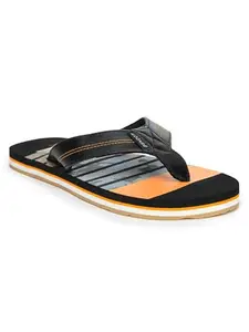 ABROS Men Slipper AWFG3011 Black/Orange UK-8