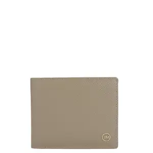 Da Milano RFID Protected Leather Wallet for Men with Card Slot - Chalk