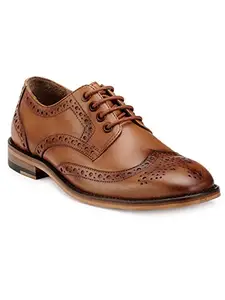 TEAKWOOD LEATHERS Teakwood Genuine Leather Formal Oxford Office Shoes for Men(Brown1) Black