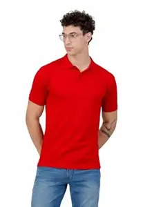 kelvo Polo T-Shirt for Men | 100% Cotton | Solid Plain Collar T-Shirt | Regular Fit | Half Sleeve