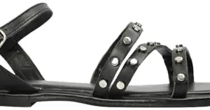 Max Women Studded Flat Sandals, BLACK, 38