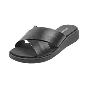 Mochi Women Black Casual Synthetic Sandals Uk/7 Eu/40 (41-1160)