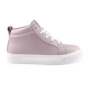 BXXY Women's Pink Casual And Sneaker Lace-Up Boot With Pu Synthetic Leather Material.- 37