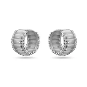 PALMONAS Chunky Hollow Silver Hoop Earrings for Womens - Waterproof & Anti-Tarnish, Gift for Girls & Women