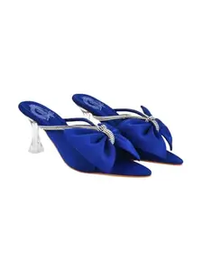 Shoetopia Women's Heeled Sandal-2 Kids UK (Girls-Ultra-Blue)-EU35