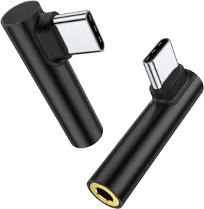 REDWIND Type C to 3.5mm Audio Adapter(2 Total) USB C to Headphone/Earphone Aux Jack Compatible with iPhone16/15 Pro/Plus/Max Samsung Galaxy S20-S25 Note 20 10 S10 S9 One Plus 12 11 10 Pixel 7 6 5 4 XL