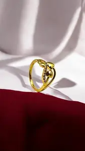 UJ Fashion Jewellery Gold Plated Rings for Women and Girls KKG-90 (GOLD, 20)