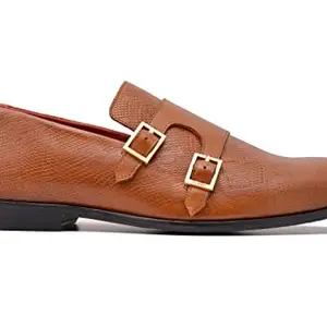 Ruosh Tan Monk-strap Shoes
