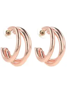 KRELIN Gold-Plated Contemporary Half Hoop Earrings For Girls's
