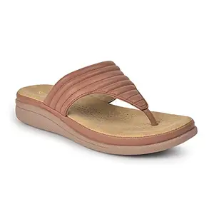 Liberty Women FTL-05 Tan Comfort Thong Slipper-6.5(50043742)