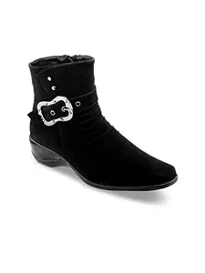 Shuz Touch Women and Girls Comfirt Smart Casual Ankle Boots - Black