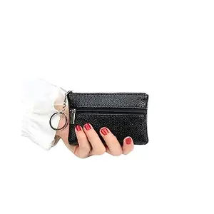 EDGY Key Ring Wallet Top Zip Coin Pouch ID Card Holder,Money Organaiser Wallet for Men,Women