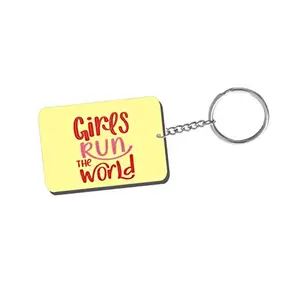 Family Shoping Women's Day Gifts Girls Run The World Keychain Keyring