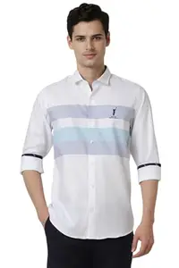 Peter England Men's Slim Fit Shirt (PCSFTSLPB67533_White