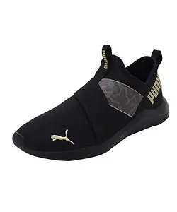 Puma Women's Prowl Slip-On Animal Wn s Black Team Gold Low Boot-3 Kids UK (19440801)