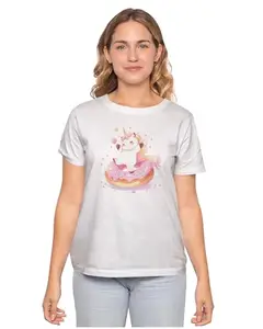 Men's & Women's Regular Fit T-Shirt Just Be Happy - Smile 100% Cotton Unise T-Shirt White|Female2XL(UNICXR005-White 2XL Men Goal)