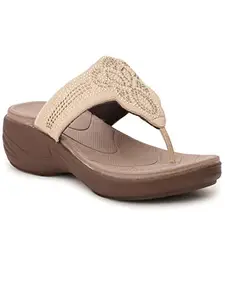 BATA Women's DAZZEL Beige Slipper-3 Kids UK (5728277)