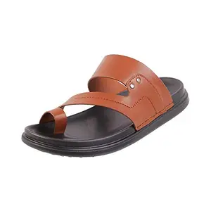 Mochi Mens Synthetic Tan Slippers (Size (6 UK (40 EU))