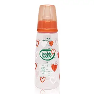 Buddsbuddy Premium Feeding Bottle 1pc 250ml (Orange)