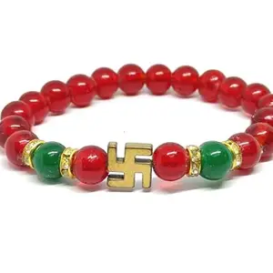ASTROGHAR Swastik Symbol Blessings Red Lucky Charm Bracelet