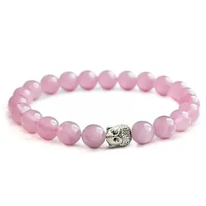 RRJEWELZ Love Attraction Bracelet | Beautifully Crafted with Healing Crystals | Rose Quartz Astrology Bracelet for Women and Men | Valentine Gift For Girlfriend and Boyfriend