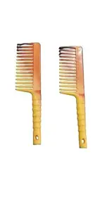 PasCom Wide Teeth Hair Comb (pack of 2) For Men and Women