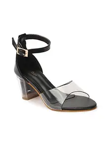 Picktoes Black Classy Look heeled sandal (black, numeric_4)