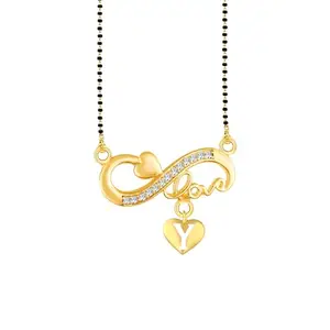 Kanak Jewels Lovely letter Y Gold plated Valentine Latest pendant Alphabet Brass Mangalsutra