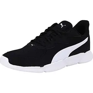 Puma Unisex Adult's Interflex Runner Black-Puma White Running Shoes - 10.5 UK (45 EU) (11.5 US) (19256701_10.5)