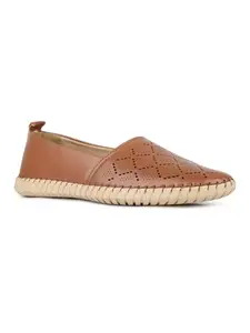 Inc.5 Womens Tan Casual Embellished Round Toe Loafers
