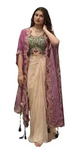 Royalstyle Lehenga Choli For Women's And Girls For Style Premium Crep Silk Fabric With Embroidery cording Work Blouse wedding bollywood party girls wear dhoti indo western