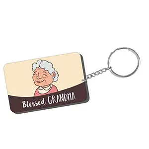 Family Shoping Mothers Day Gifts Blessed Grandma Keychain Keyring for Home