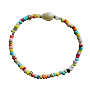 Bead Bracelet with Freshwater Pearl | Maison PEAC | Handcrafted, Durable, Jewellery for everyday wear | Pack of 1 (Rainbow)