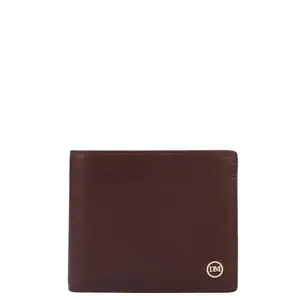 Da Milano RFID Protected Leather Wallet for Men with Card Slot - Maroon