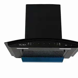 Elisa Kiwi Chimney | Touch Control Kitchen Hood with Modern Black Design | 1200 m³/h Suction Power | i-Smart Technology | Stainless Steel Filter | Silent Operation (KIWI 60)