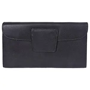 Leatherman Fashion LMN Genuine Leather Women's Red Black Wallet (8) Card Slots